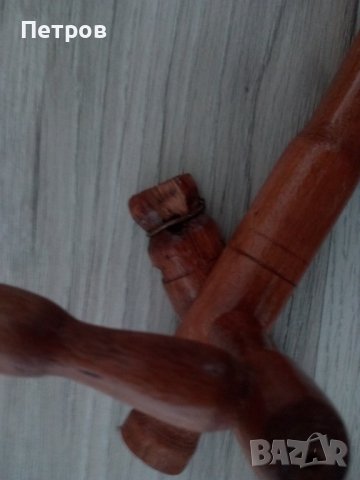 Продавам стара,дървени закачалки за стена.Може да се регулира дължината и.Ръчна изработка., снимка 4 - Антикварни и старинни предмети - 39466822