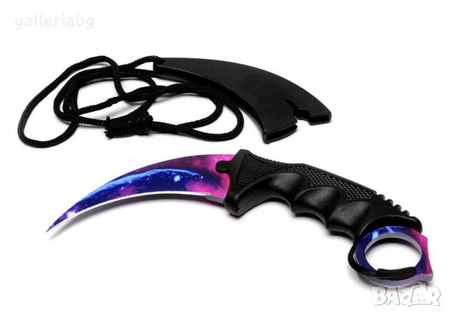 Нож карамбит - Галактика, снимка 2 - Ножове - 39428440