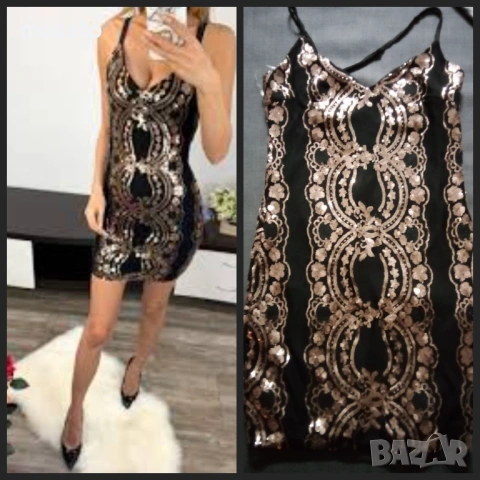 лъскави рокли- размер М, снимка 4 - Рокли - 53214459