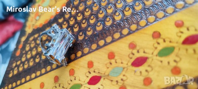 Дизайнерски фрезован със сърца , сребърен пръстен със циркони размер 17мм, снимка 7 - Пръстени - 40324348