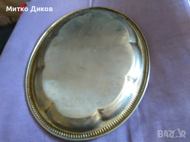 Месингов поднос винтидж 30х13см, снимка 4 - Други ценни предмети - 48103861
