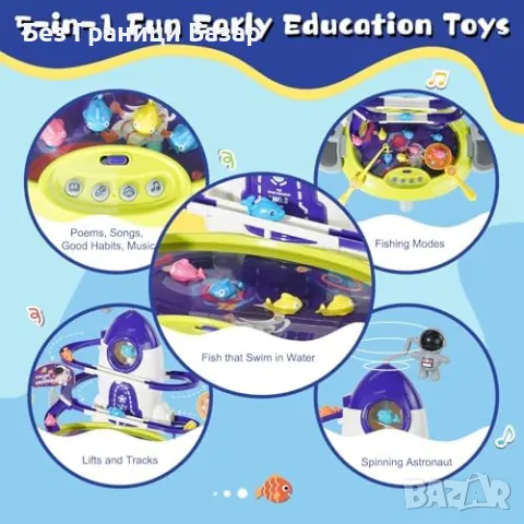 Нова Детска електрическа игра за риболов с музика и асансьор, деца 3+, снимка 3 - Образователни игри - 47383027