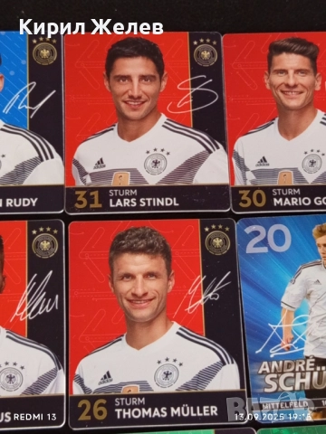 Колекционерски картички на футболисти МАРКО РЕУС,ТХОМАС МЮЛЕР, ДЖОШУА КИМИХ 51006, снимка 3 - Колекции - 51703726
