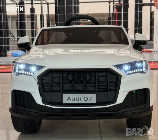 Акумулаторен джип Audi Q7 12V с меки гуми с Кожена седалка , снимка 9 - Детски велосипеди, триколки и коли - 48292867