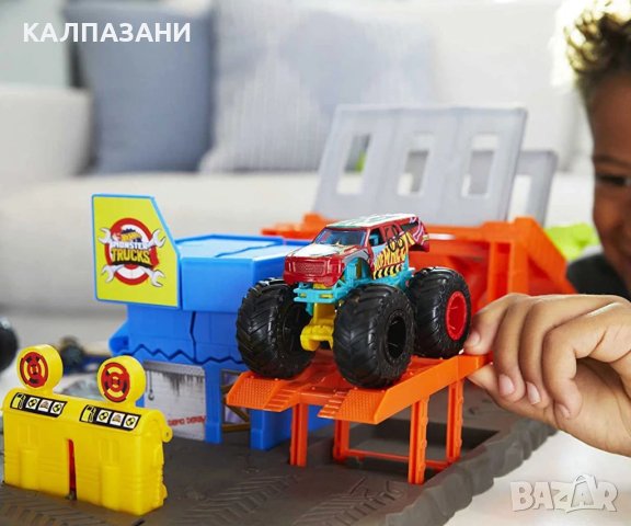 Hot Wheels - Монстер тракс: Комплект Експлозията Mattel HFB12, снимка 5 - Коли, камиони, мотори, писти - 44158375