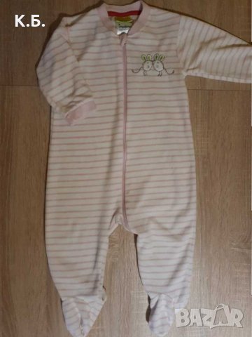Плюшена пижамка/ ромпър р-р 74/80 + подарък, снимка 2 - Бебешки гащеризони - 31812655