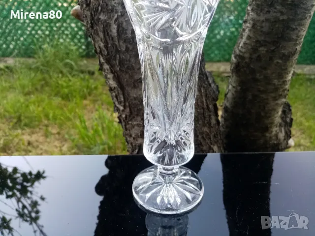 Полска кристална ваза, снимка 3 - Вази - 49979153