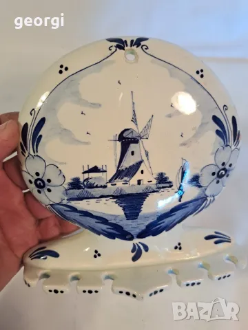 холандски порцеланов държач за прибори Delft 24/2, снимка 3 - Декорация за дома - 49492155