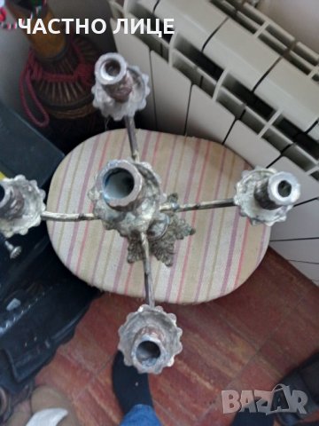 бронзов свещник 30см , снимка 5 - Антикварни и старинни предмети - 35466606