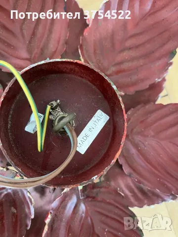 Италиянска лампа във формата на цвете, снимка 6 - Лампи за таван - 49616937