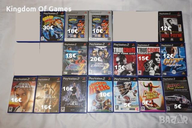 Игри за PS2 Crash Mutant/Barnyard/Max Payne/Time Crisis 2 3/Tomb Raider/True Crime NYC/IHRA DRAG 
