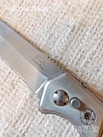 Много Як Стар Ловджийски Сгъваем Полуавтоматичен Нож Browning с Калъф, снимка 4 - Ножове - 50487371