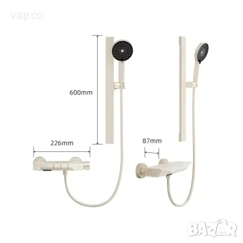 Модерен душ с бутони тип "пиано" D37, снимка 10 - Душове - 49454386