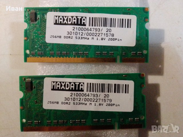 Рам памет за лаптоп DDR2 2х256MB , снимка 1