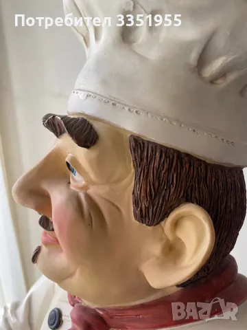 Италианска голяма статуетка на Шеф Готвач, снимка 5 - Обзавеждане за заведение - 49944645