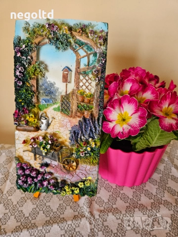 СТРАХОТЕН КОЛЕДЕН ПОДАРЪК! Релефни картини 13 на 24см със стойка, снимка 2 - Картини - 52522434