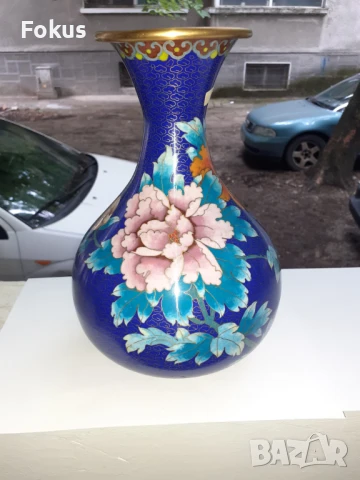 Голяма стара ваза Клоазоне - бронз