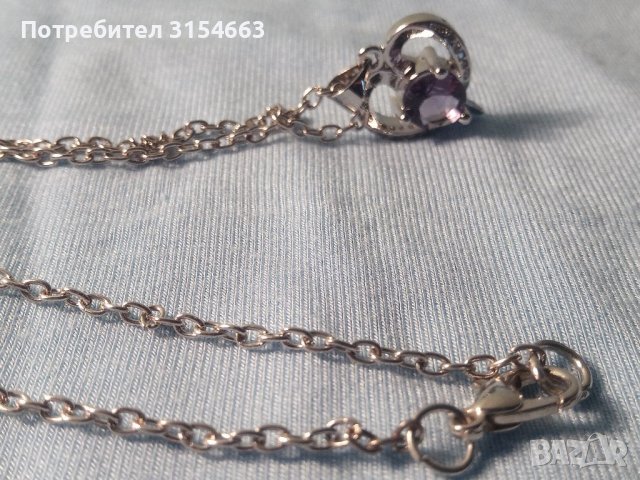 Колие с кристал , снимка 2 - Колиета, медальони, синджири - 40851514