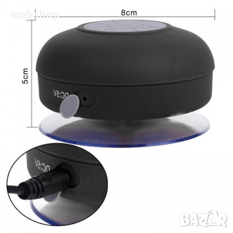 ВОДОУСТОЙЧИВА КОЛОНКА SHOWER SPEAKER BTS-10, снимка 4 - Bluetooth тонколони - 35576639