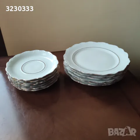 Порцеланови чинии плитки за торта/салата, снимка 10 - Чинии - 49159697