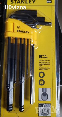 Шестограмни ключове Stanley 1.5-10mm, снимка 2 - Други инструменти - 38929167