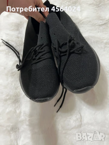 Дамски черни маратонки, снимка 6 - Маратонки - 51372317