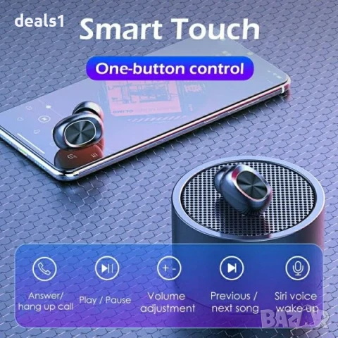 TWS BTH-239 Безжични Слушалки IPX5 Водоустойчиви Bluetooth 5.0 9D Стерео звук, снимка 5 - Безжични слушалки - 50535227