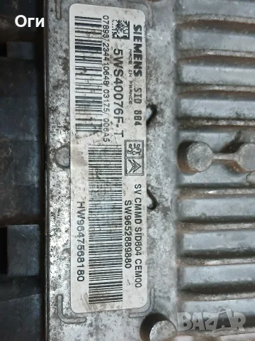 Компютър за Ситроен С3 1.4 HDI 5WS40076F-T / SW9652889880 / hw9647568180, снимка 2 - Части - 56154064