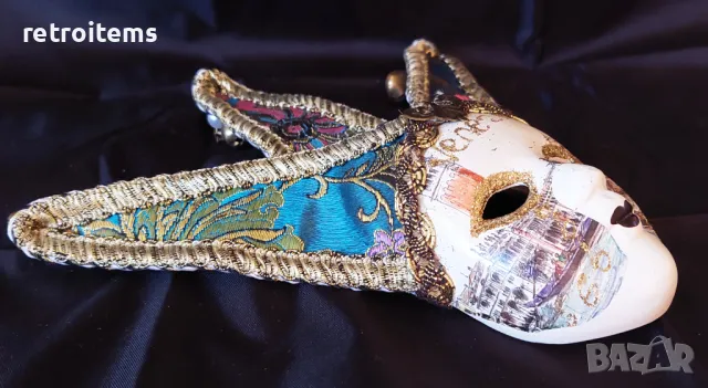 Оригинална ръчно изработена и декорирана порцеланова Венецианска маска, снимка 5 - Декорация за дома - 49621661