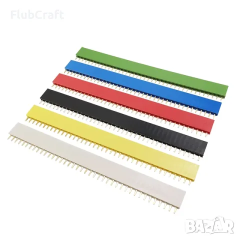 2.54mm 1×40 Женски Конектори PCB – Различни Цветове
