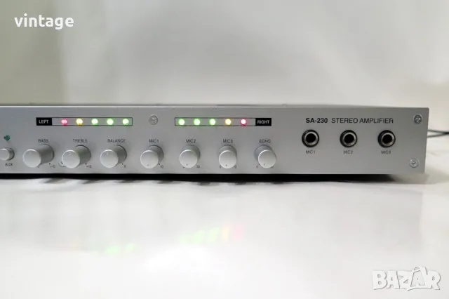 Monacor SA-230 Universal stereo mixing amplifier, снимка 3 - Ресийвъри, усилватели, смесителни пултове - 55990262
