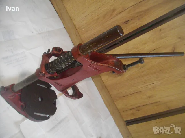 WOLF НЕМСКА ФРГ ПРОФЕСИОНАЛНА СТОЙКА ЗА БОРМАШИНА МАСИВНО ЖЕЛЯЗО ЧУГУН старо качество 10кг/ход 80мм, снимка 11 - Бормашини - 48253355