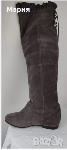 Дамски ботуши естествен велур, снимка 7 - Дамски ботуши - 37033640
