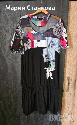 Голям размер туники рокли с къс ръкав, снимка 6 - Рокли - 54162764