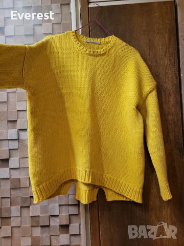 Страхотен ЖЪЛТ пуловер,едра плетка- XL/ XXL, снимка 5 - Блузи с дълъг ръкав и пуловери - 39231836