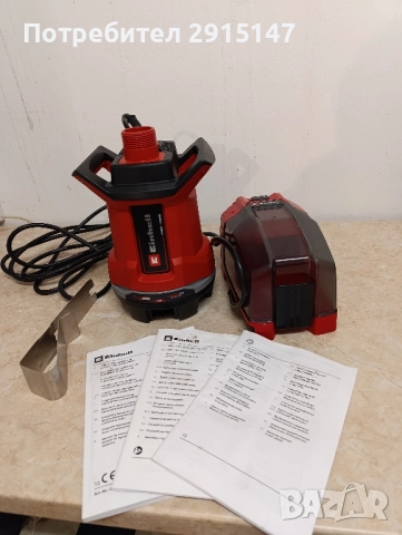 Акумулаторна помпа за мръсна вода Einhell Expert Power X-Change GE-DP 18/25 Li-Solo, снимка 4 - Други инструменти - 52484841