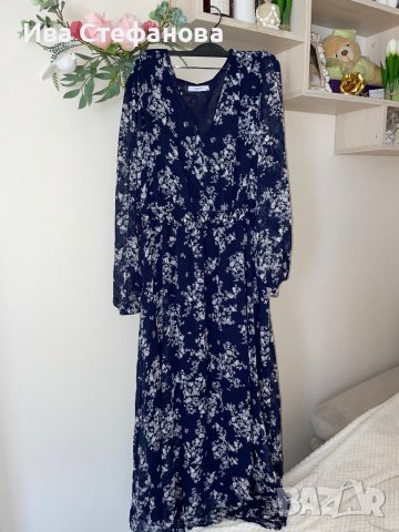 Разкошна феерична нова дълга елегантна романтична рокля Reaerved флорален нежен принт цветя , снимка 7 - Рокли - 42455741