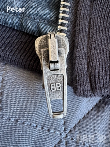 Balenciaga denim apparel bomber jacket, снимка 2 - Якета - 52891857