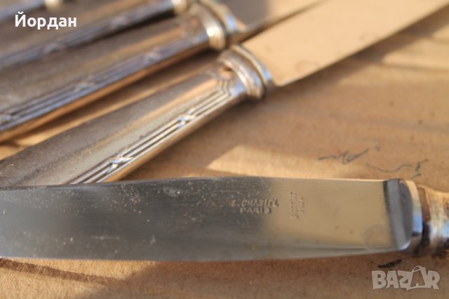 5 броя посребрени ножове  за хранене, снимка 6 - Други ценни предмети - 44420836