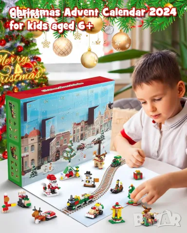 D-FantiX Коледен адвентен календар 2024 за деца, комплект играчки 24 в 4 строителни блока за 6-12 г, снимка 7 - Конструктори - 47376681