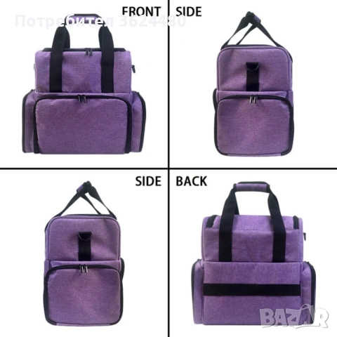 Лилав куфар за лакове за нокти и отделение за лампа за маникюр, снимка 9 - Продукти за маникюр - 53270755