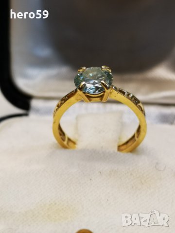 Дамски златен 585 пръстен с брилянт, снимка 2 - Пръстени - 30091654