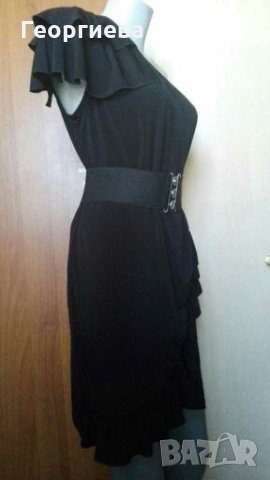 Изискана черна рокля, голям размер ПРОМОЦИЯ👗🍀L,XL,2XL👗🍀арт.1004, снимка 2 - Рокли - 30079686