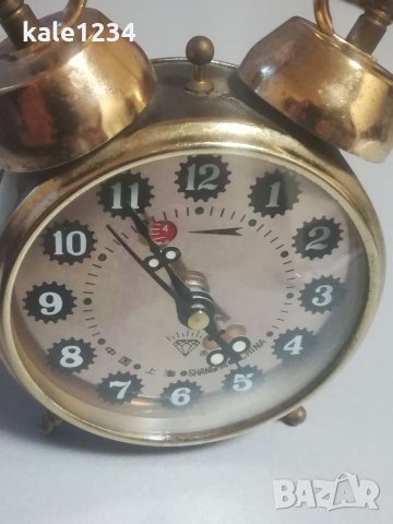 Будилник. Механичен часовник. Vintage watch. SHANGHAI. CINA. Китайски. , снимка 4 - Други - 35426600