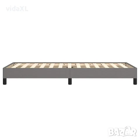 vidaXL Рамка за легло без матрак, тъмносива, 90x200 см, плат, снимка 6 - Спални и легла - 56147229