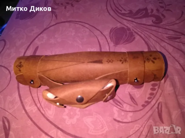 Табла естествена кожа нова с чашка на Vatev Leather 383х203мм сгъната 22х5см, снимка 8 - Шах и табла - 50113367