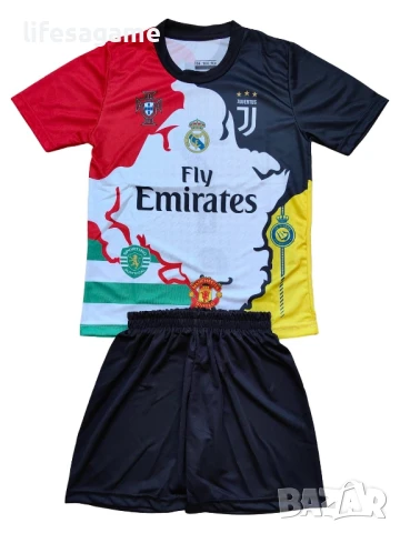 Детски футболен екип Роналдо лимитирана серия Ronaldo тениска и къси панталони CR7, снимка 2 - Детски комплекти - 50800087