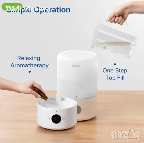 Овлажнител за въздух Levoit Smart Top-Fill, снимка 6 - Овлажнители и пречистватели за въздух - 52731852