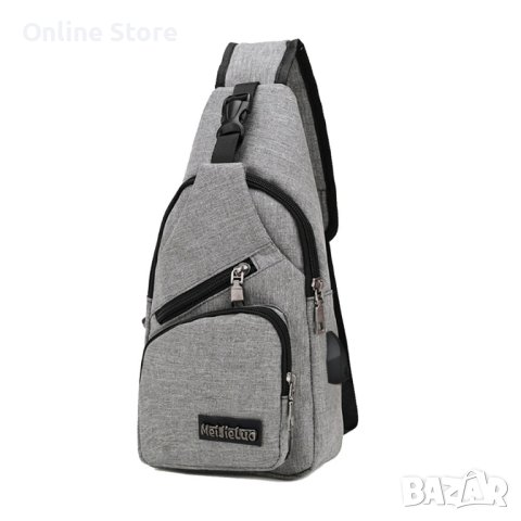 Удобна многофункционална чанта/раница през рамо с USB - BAG105, снимка 4 - Чанти - 42614641