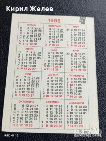 Старо календарче серия ЦВЕТЯ много красиво за КОЛЕКЦИЯ ДЕКОРАЦИЯ 50039, снимка 4 - Колекции - 51223913